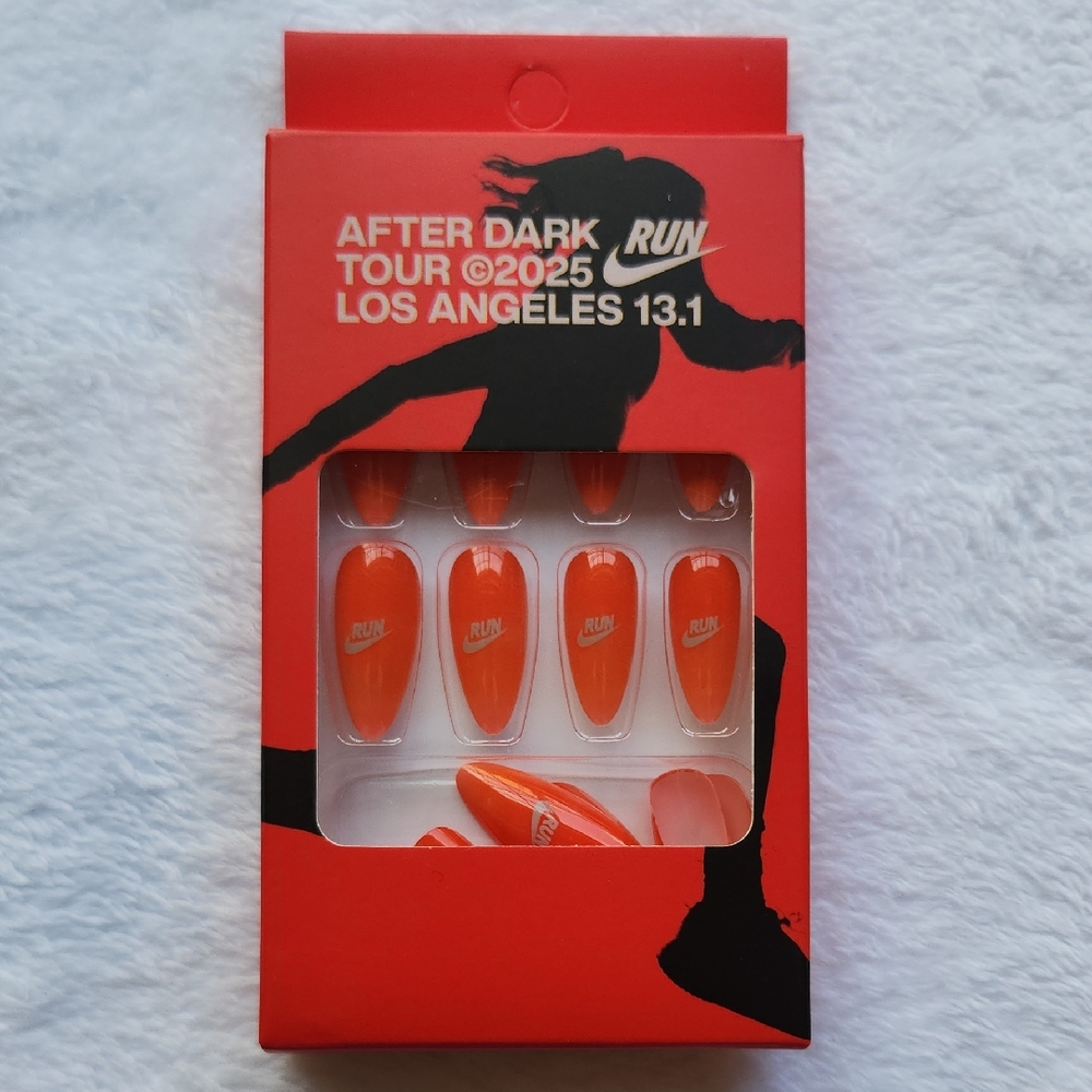 Nike After Dark Tour Orange Press-On Nails